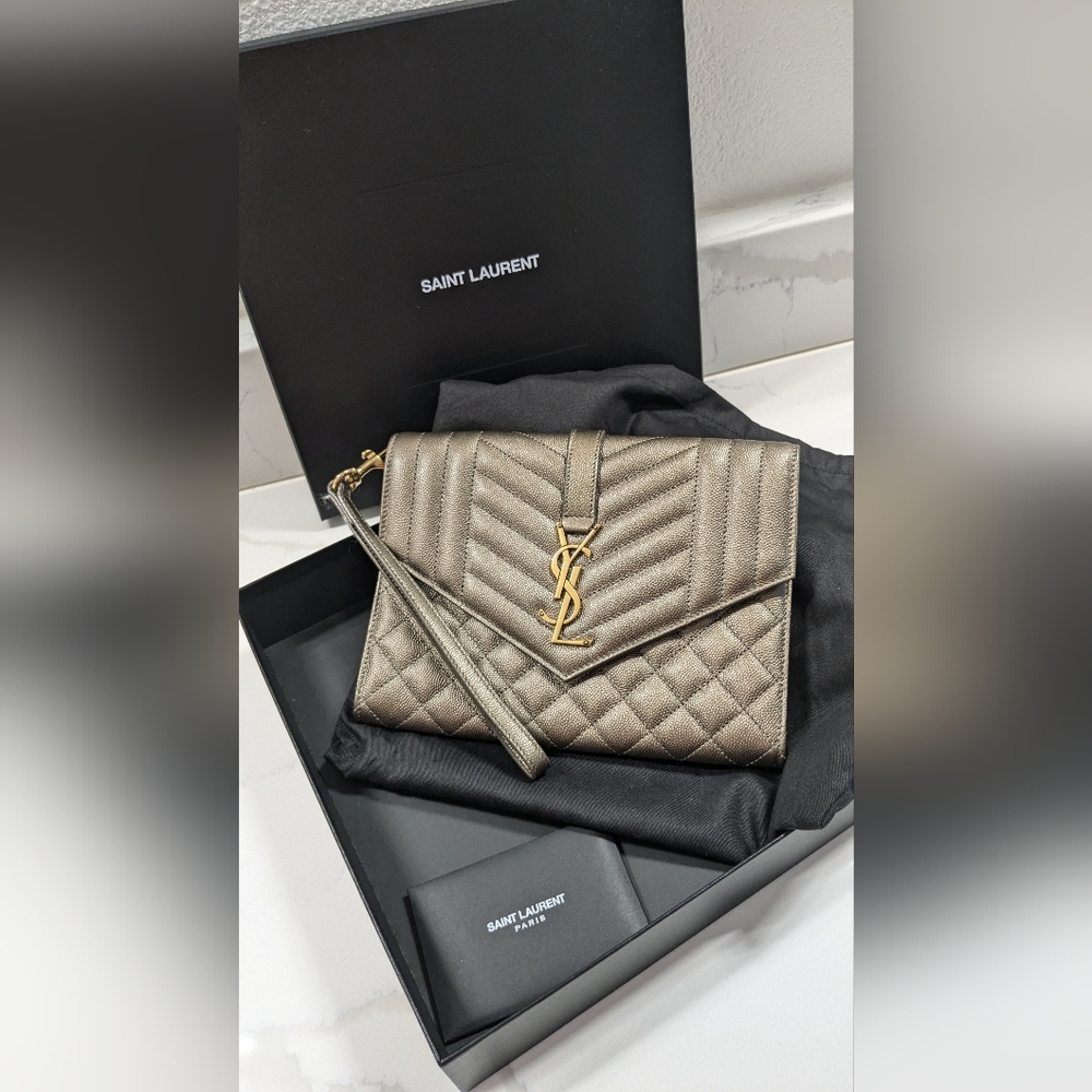 YSL Envelope Flap Pouch Clutch